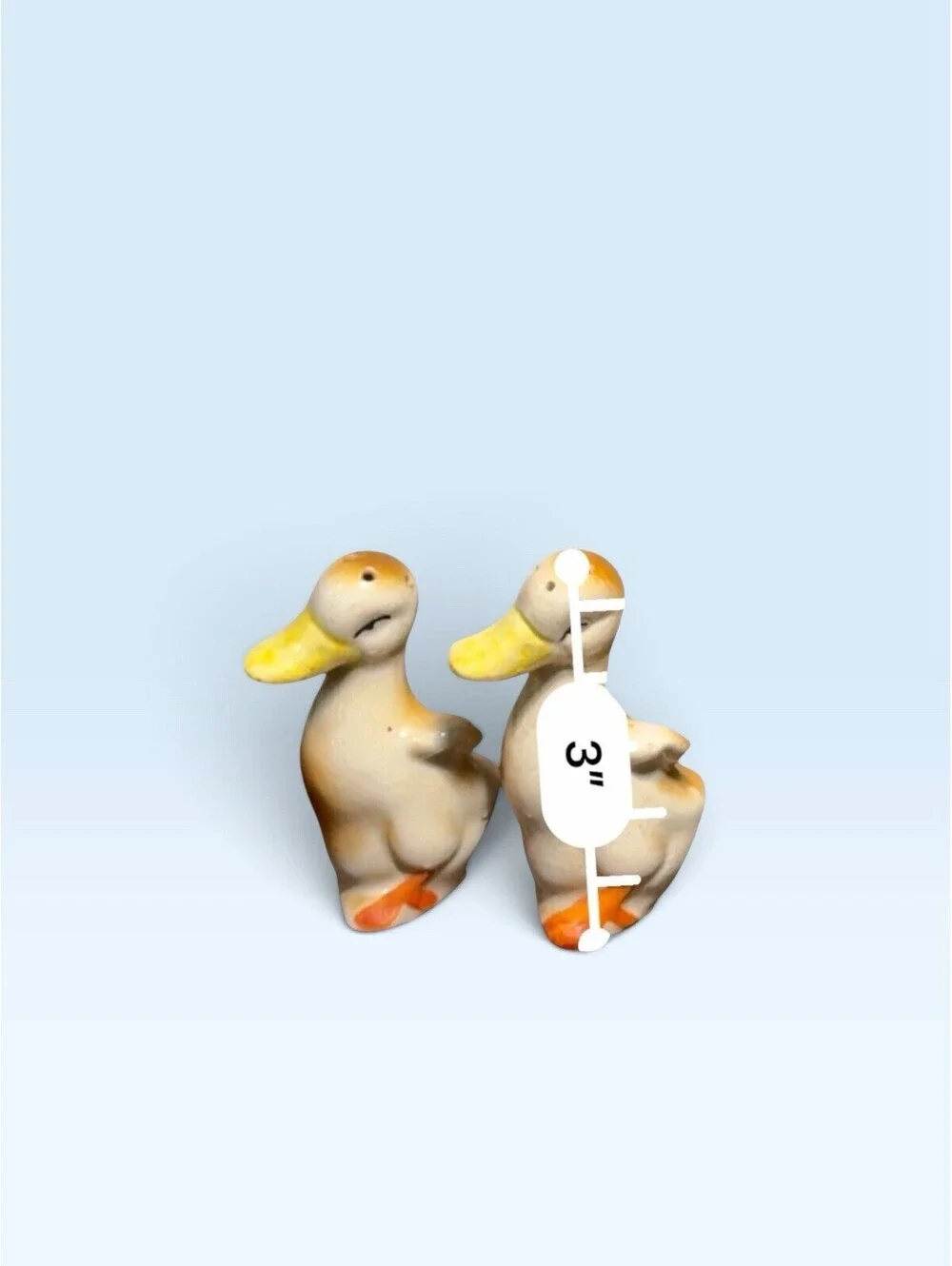 Vintage Duck Salt & Pepper Shakers Mid Century Japan Ceramic 2.5” Tall